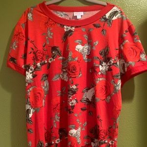 LuLaRoe 2x Red Floral Liv